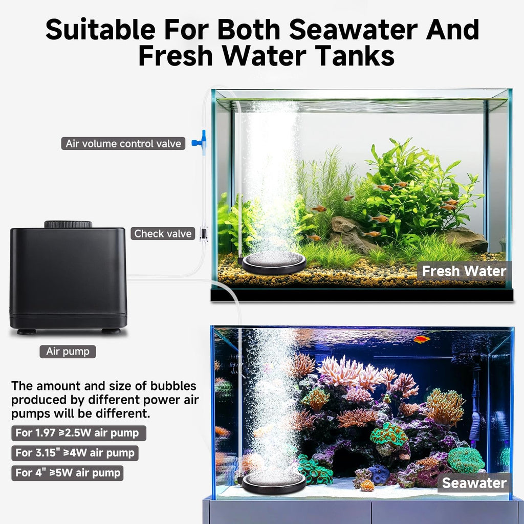 Aquarium Air Stone Diffuser Kit 2 x 2 Inch N690773