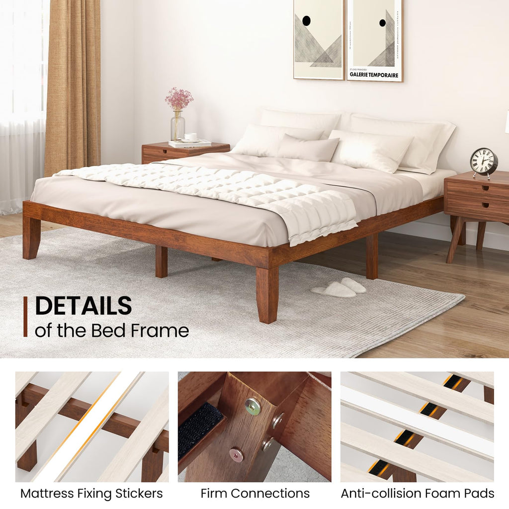 14 Inches Wood Platform Bed Frame King Size W592