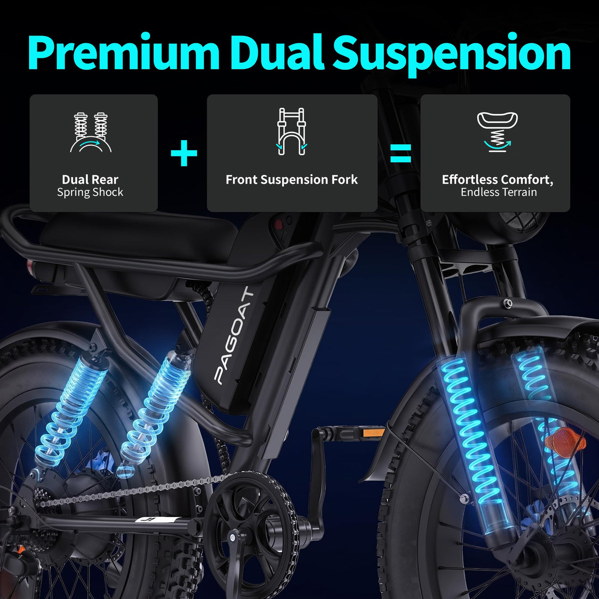 1500W Peak 20" x 4.0" Fat Tire Electric Bike N414