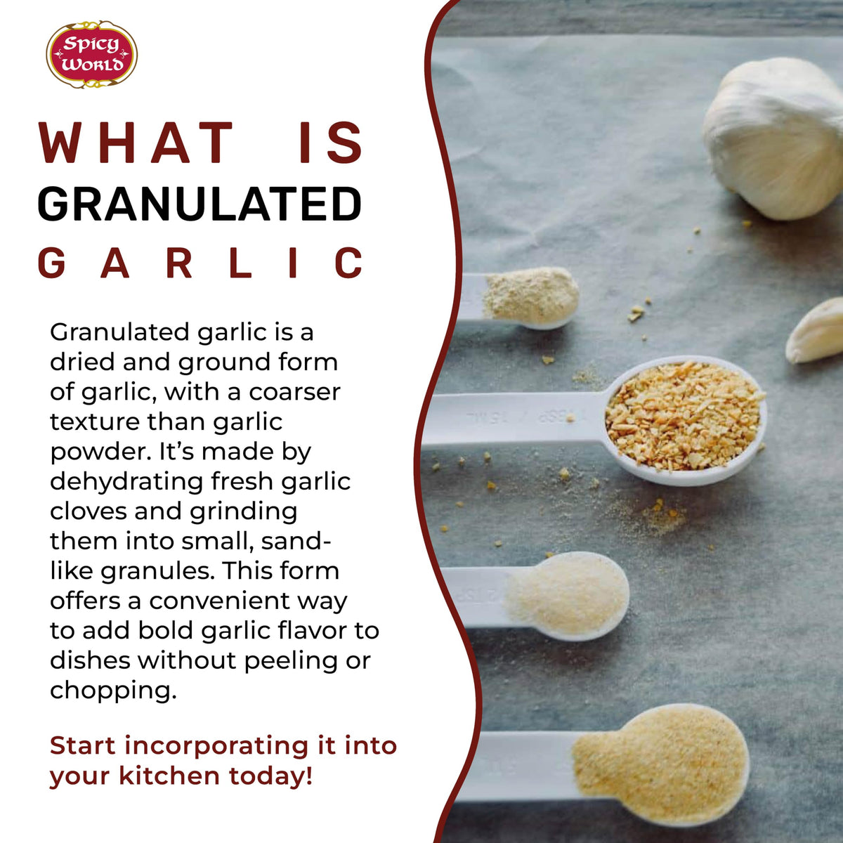 Granulated Garlic 6 LB Jar Gluten Free Non-GMO K18753