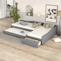 L Shaped Twin Daybed with Trundle and Storage Drawers T11125