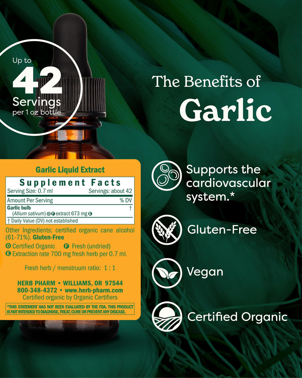 Organic Garlic Liquid Extract 1 Ounce N164221
