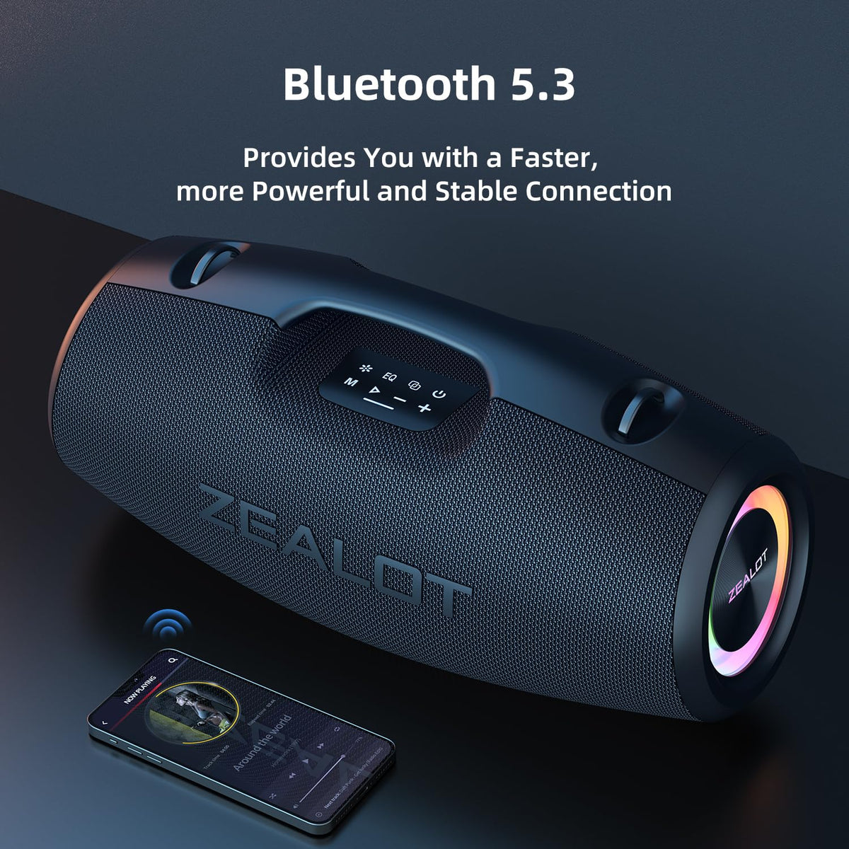 Black 120W Portable Waterproof Bluetooth Speaker J2134
