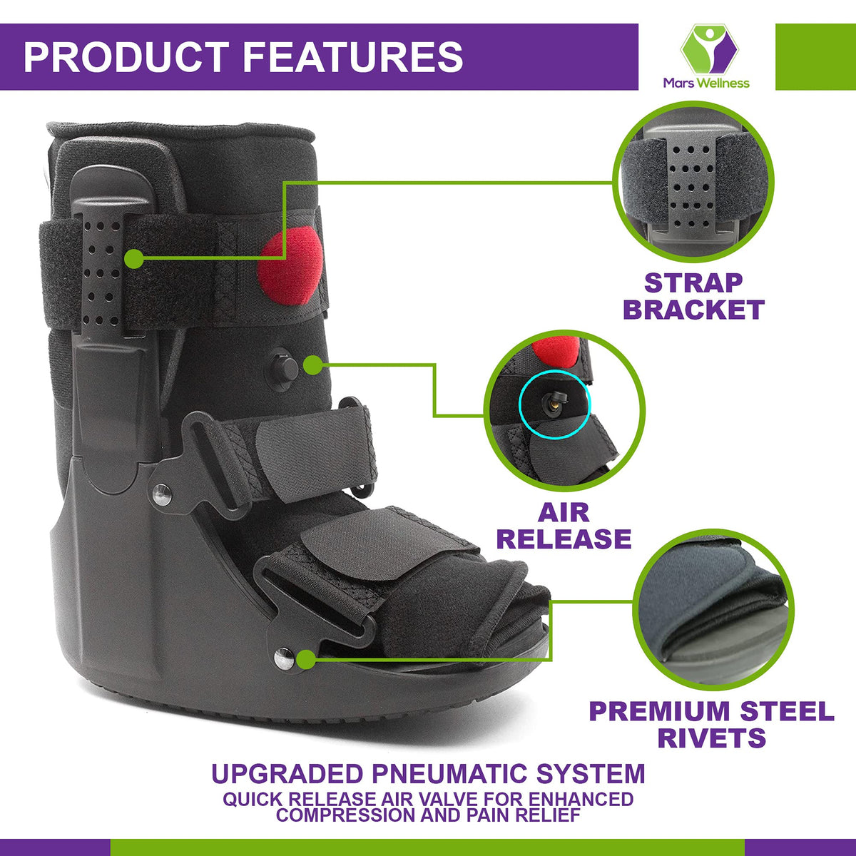 X-Large Air Cam Walker Boot D686