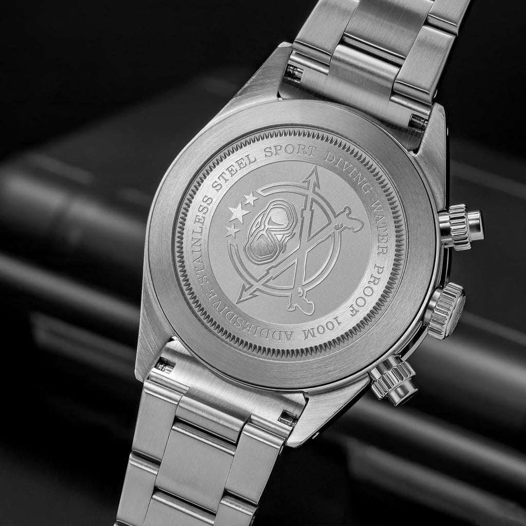 Mens Chronograph Watch Ceramic Tachymeter Bezel 100 M Waterproof U2976