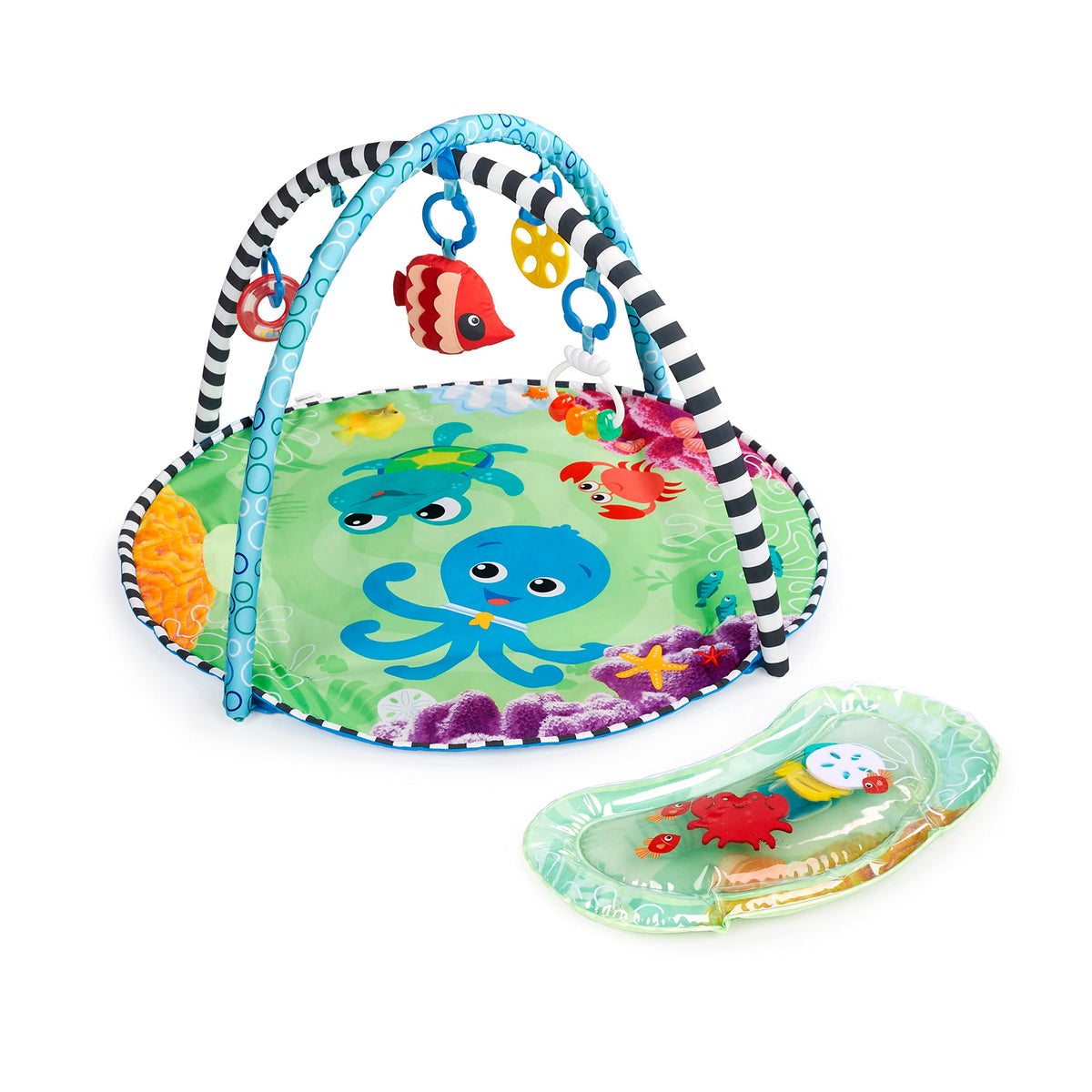 2-in-1 Water Mat Tummy Time Activity Play Gym Sensory Toys E46658