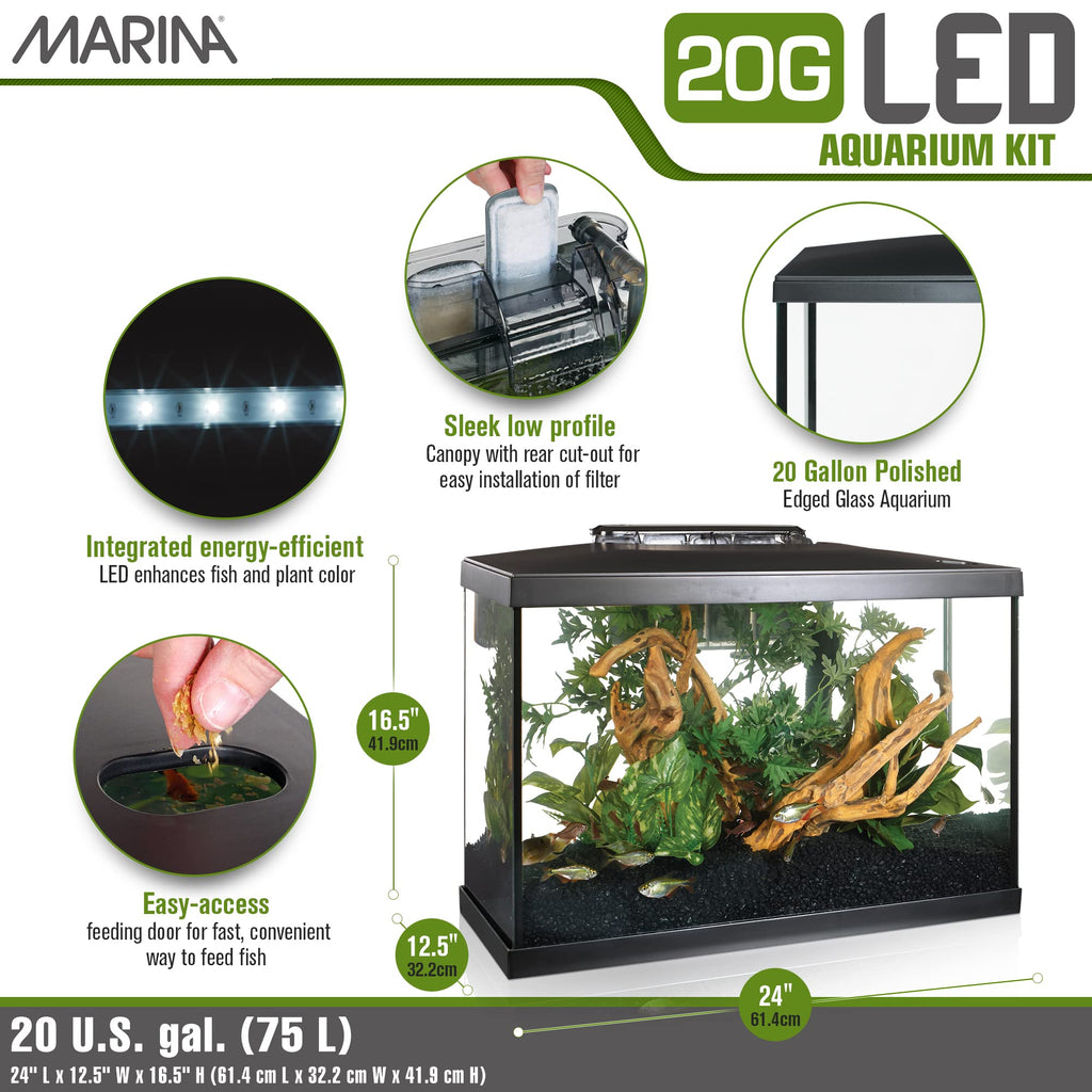 20 Gallon LED Aquarium Kit with Filter K912448