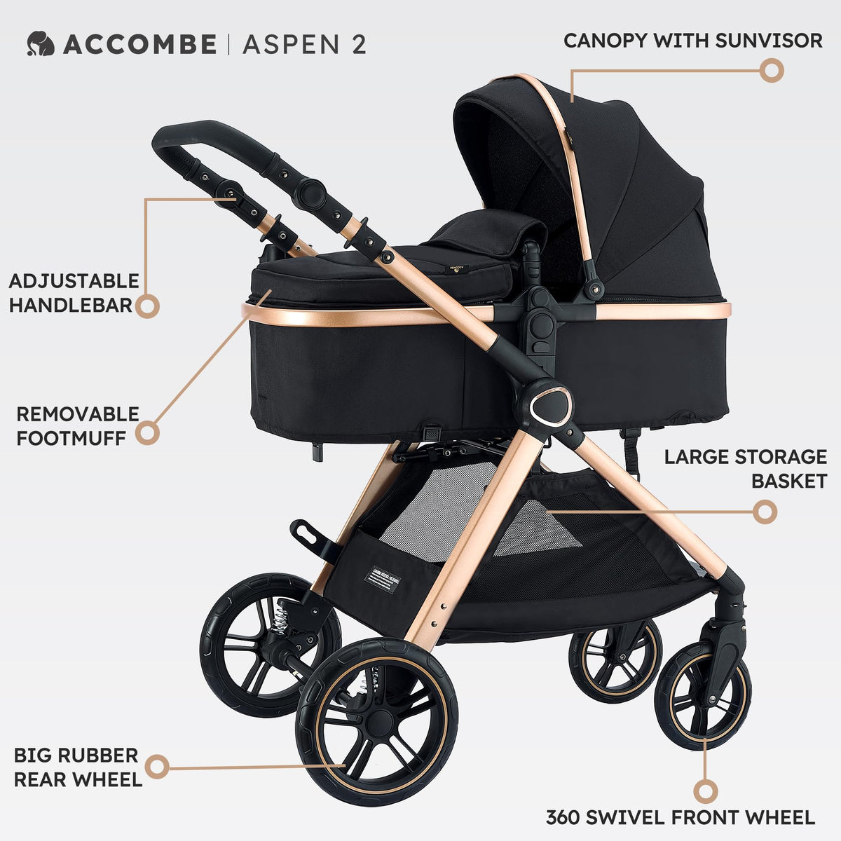 2-in-1 Convertible Baby Stroller J388