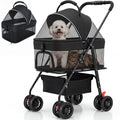 Foldable Pet Stroller with Detachable Carrier N303146