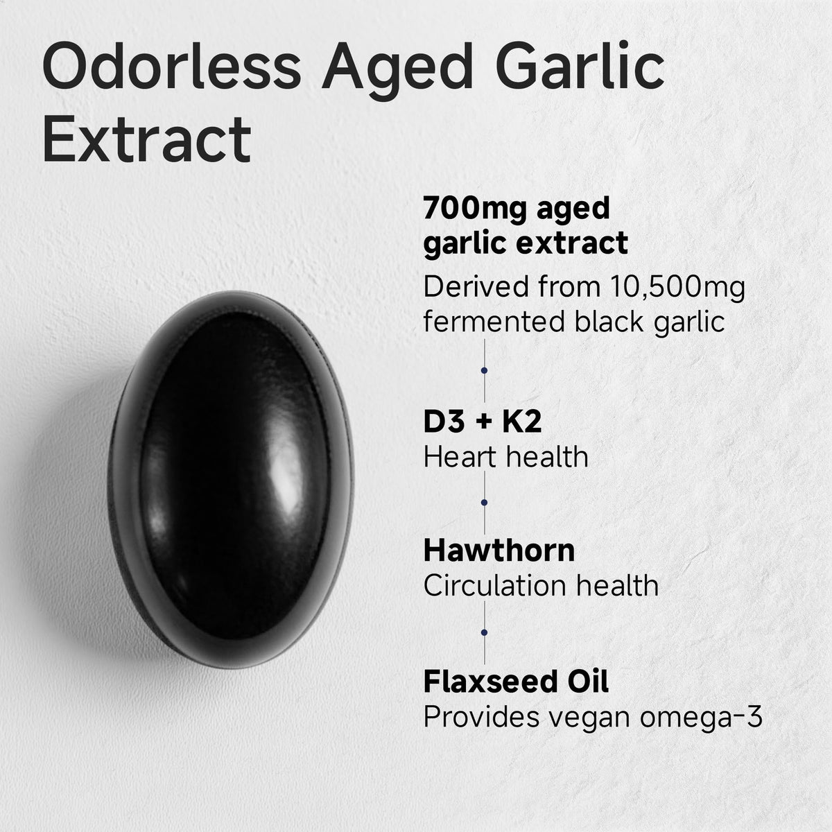 Aged Black Garlic Extract 700mg Supplements J29393