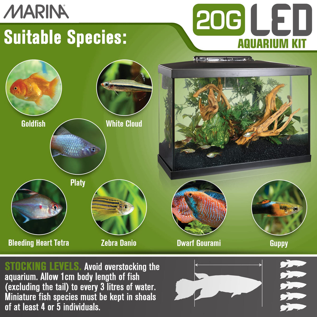 20 Gallon LED Aquarium Kit with Filter K912448