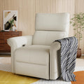 Fabric Light Gray Swivel Rocker Recliner Chair J971