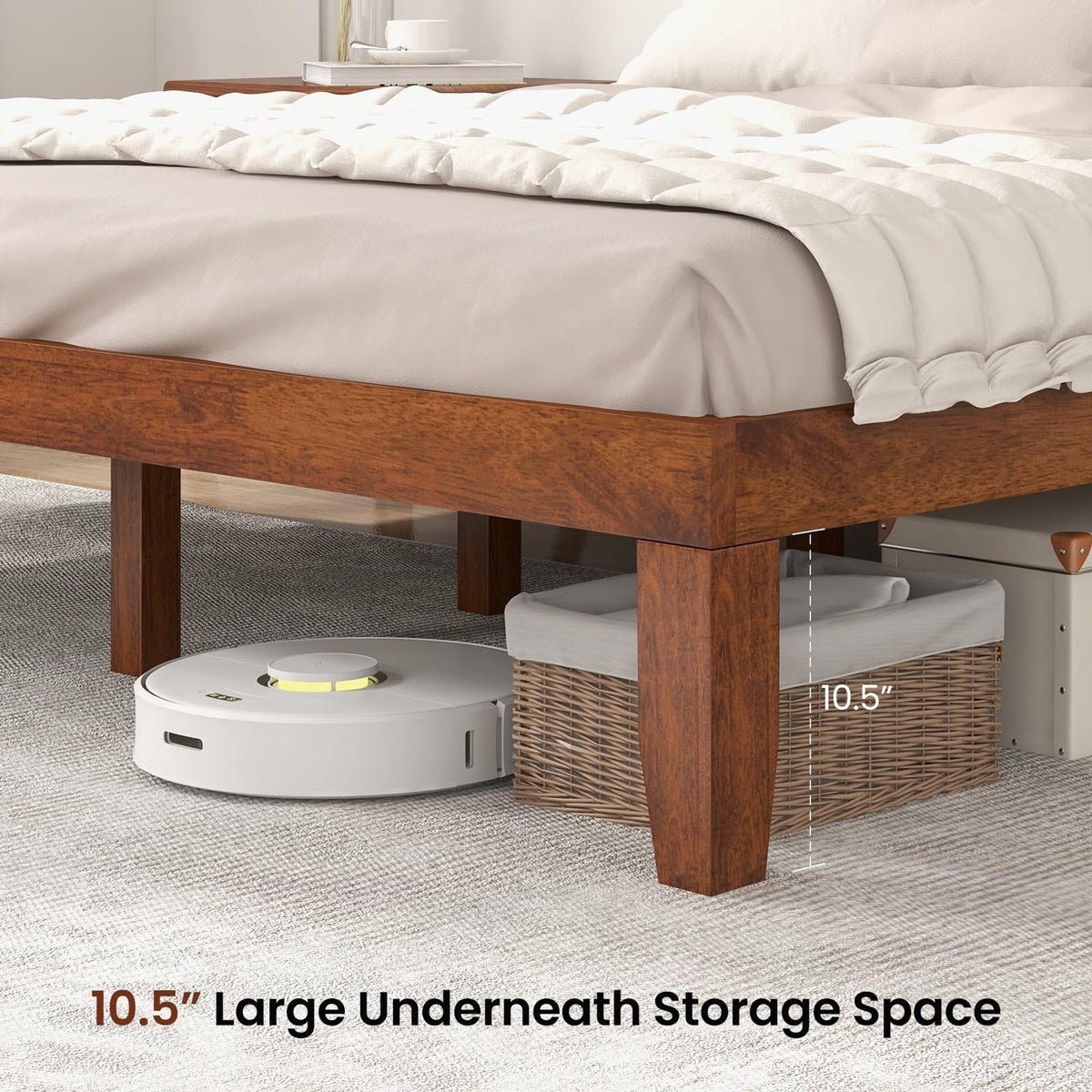 14 Inches Wood Platform Bed Frame King Size W592