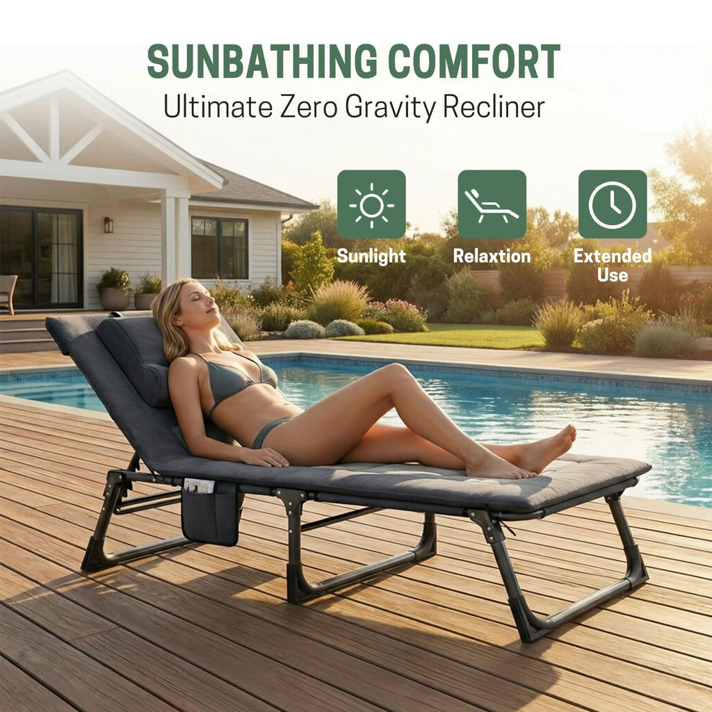 Folding Camping Cot with Pad and Pillow Q23394