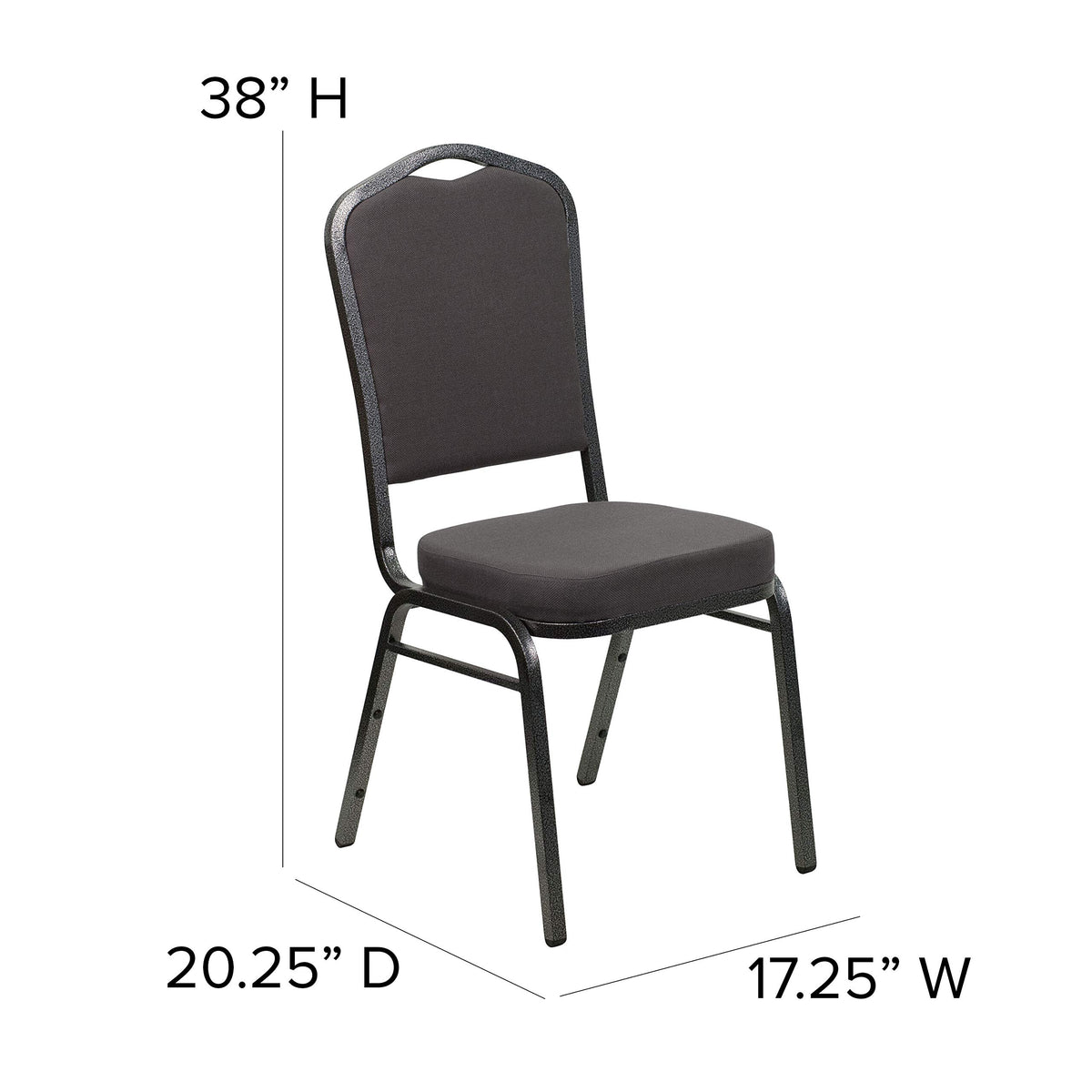 Gray Fabric Stacking Banquet Chair D6473