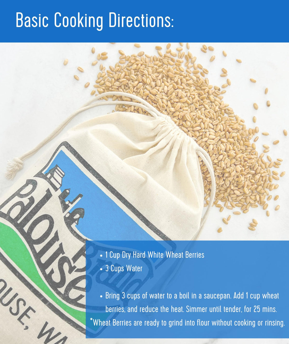 Hard White Wheat Berries 5 lbs T9701