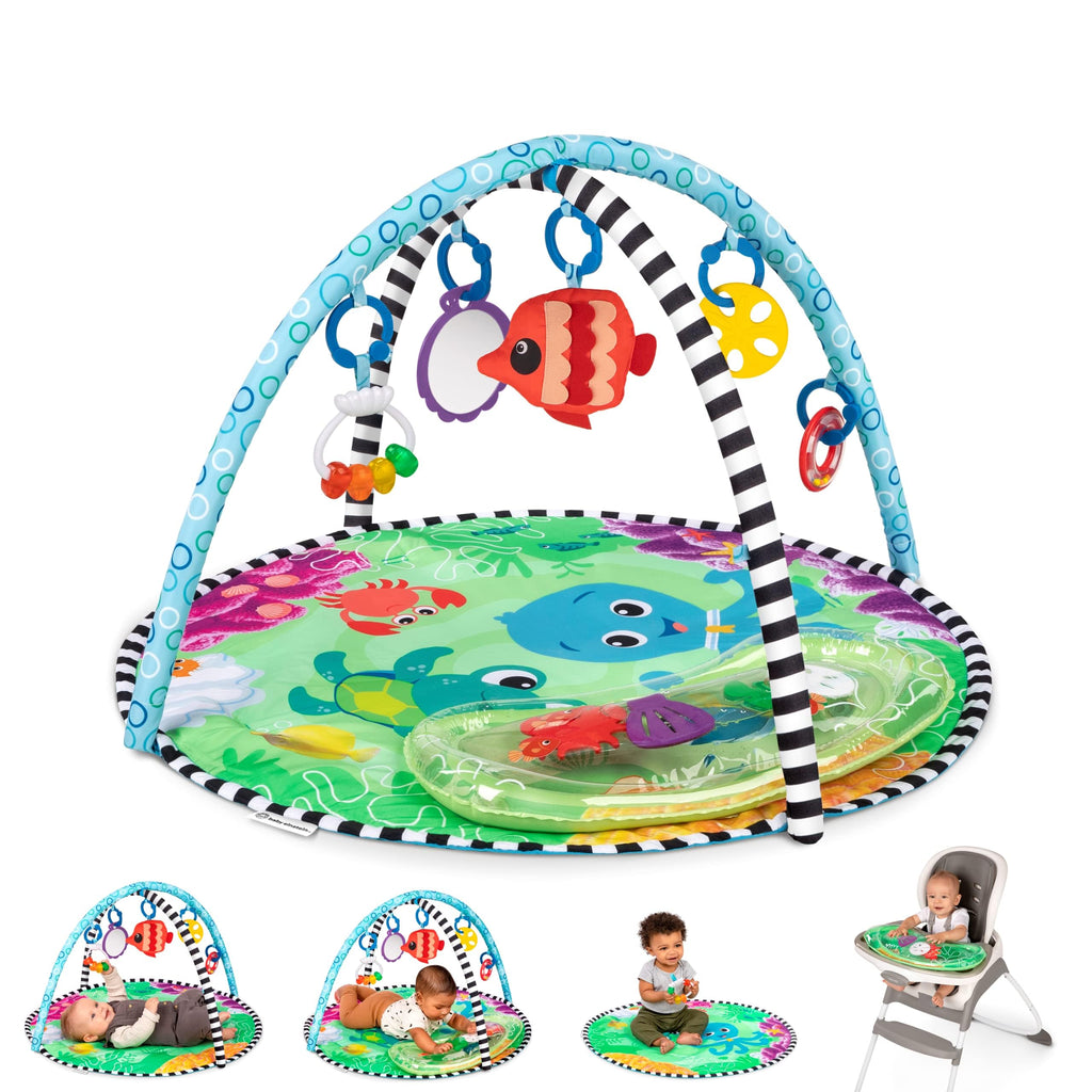 2-in-1 Water Mat Tummy Time Activity Play Gym Sensory Toys E46658