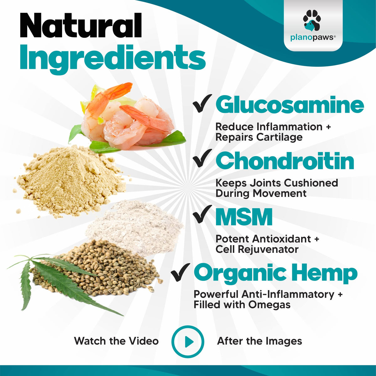 Glucosamine for Dogs Hip and Joint Supplement Soft Chews D72103