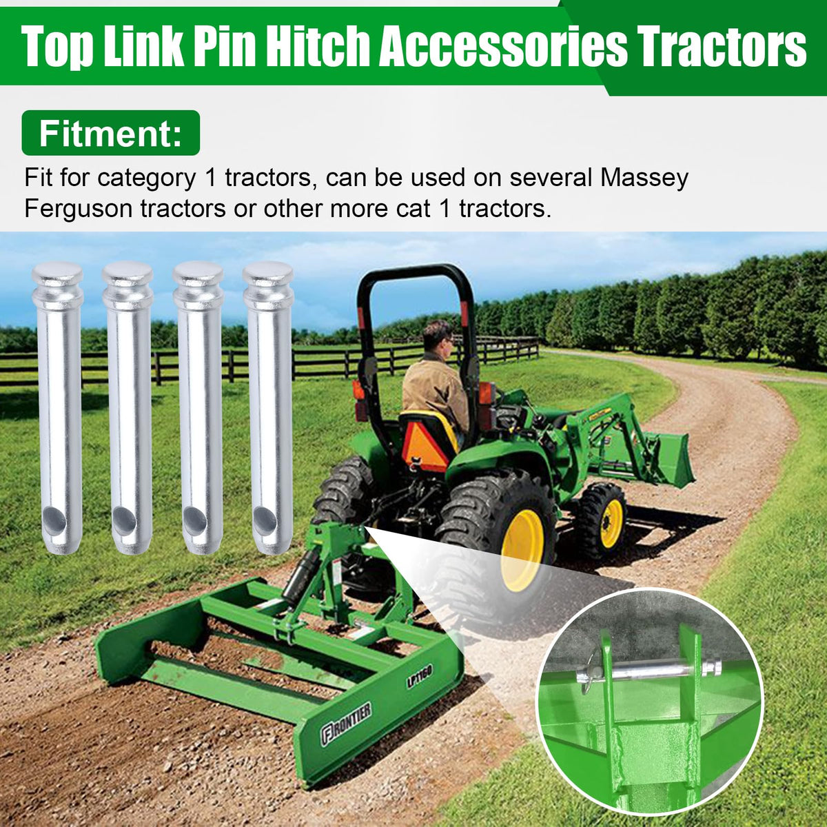 Cat 1 Tractor Top Link Pin Hitch 4 Pack G305214
