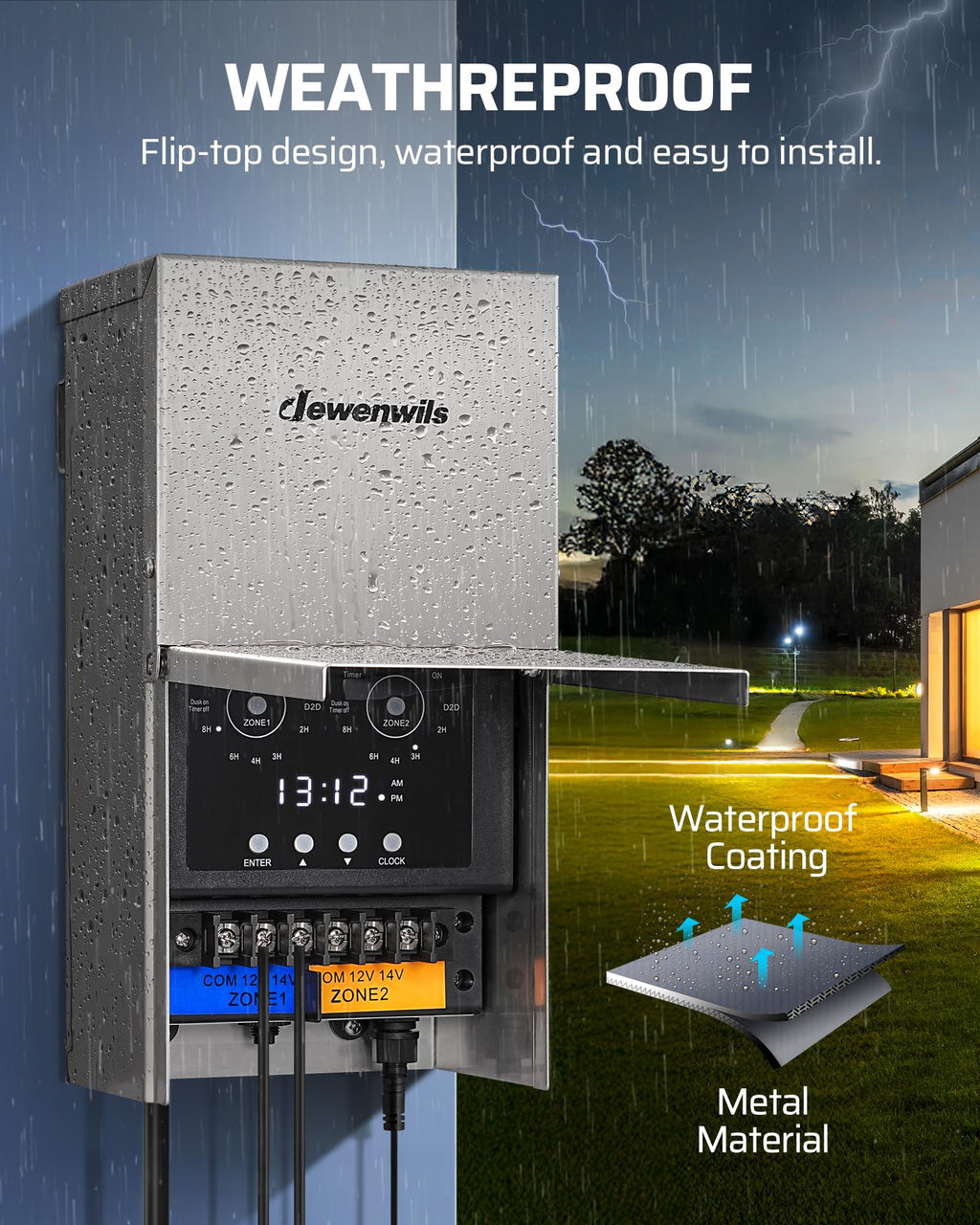 200W Low Voltage Landscape Transformer D28165