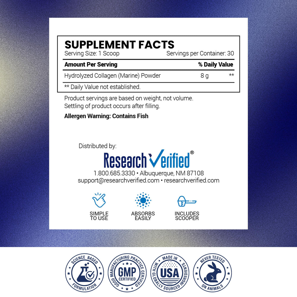 Hydrolyzed Marine Collagen Powder Unflavored J24270