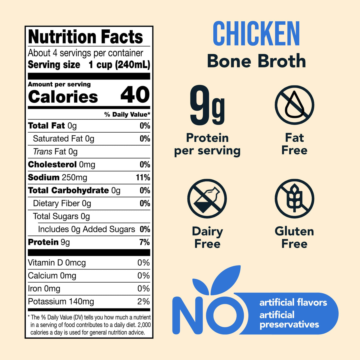 Chicken Bone Broth 32 Oz V778