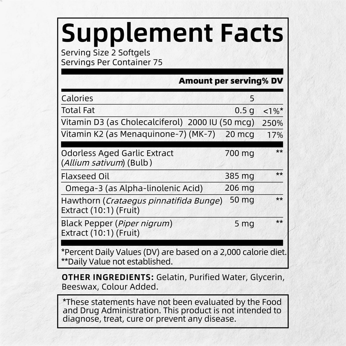 Aged Black Garlic Extract 700mg Supplements J29393
