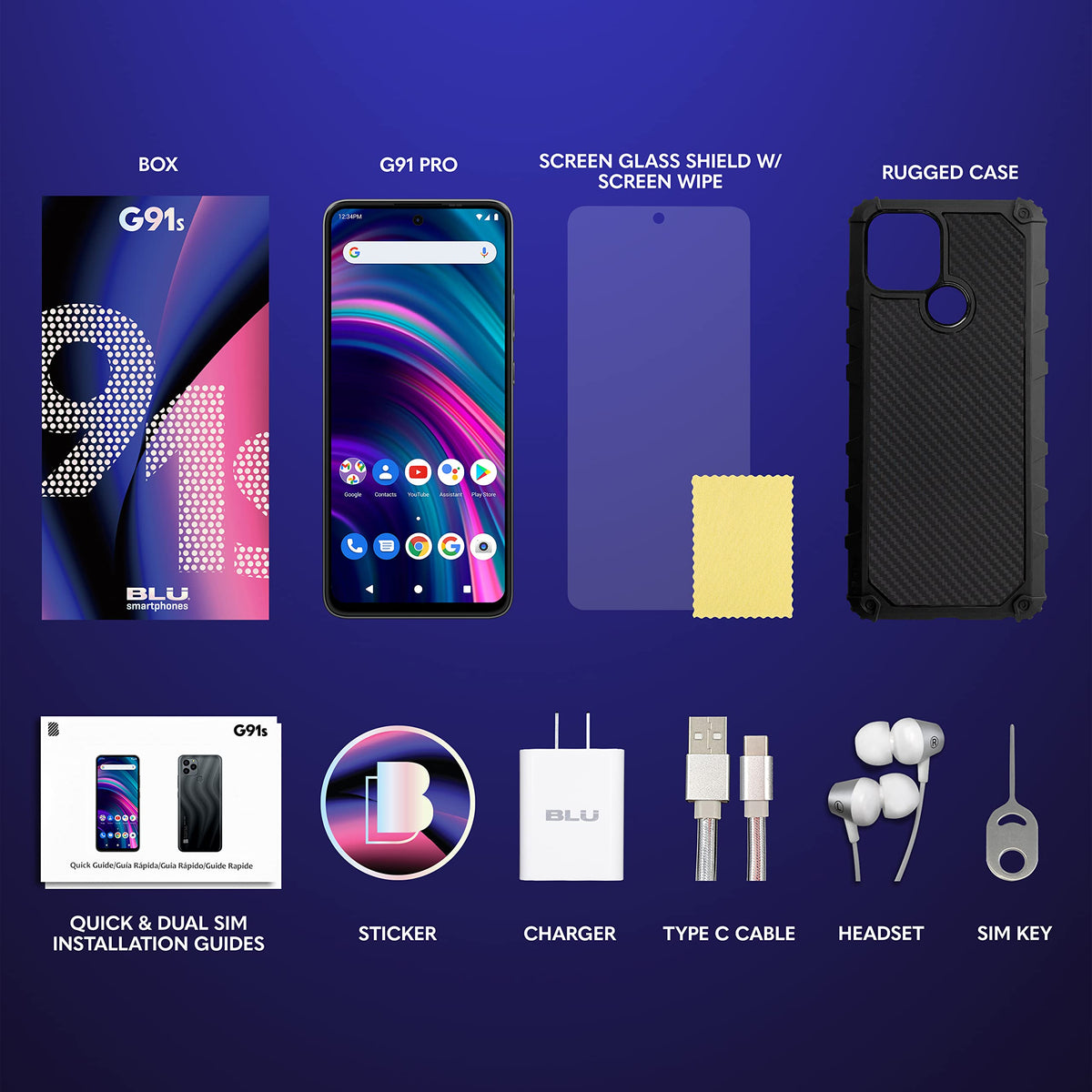 Unlocked 6.8” Full HD+ Display 128GB 48MP Triple Camera Gray Smartphone Q18743