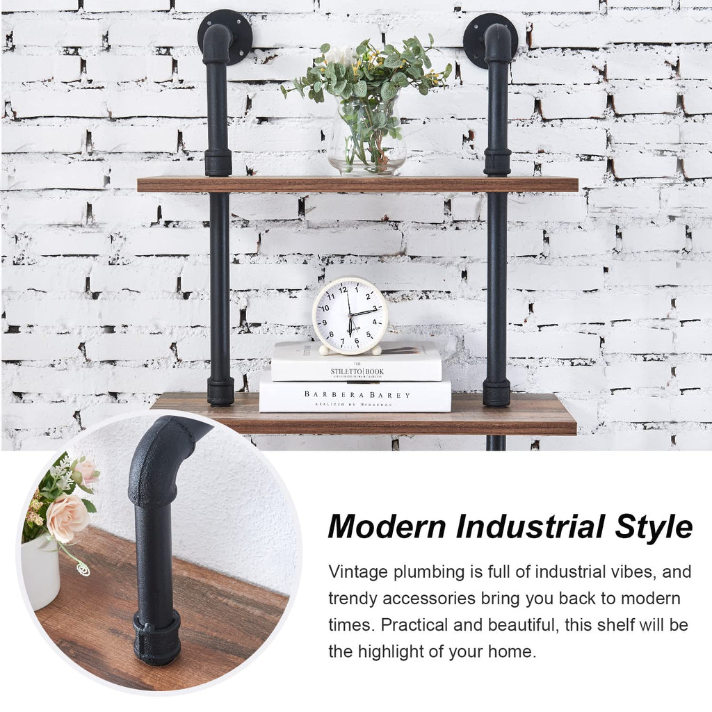 6 Tier Industrial Pipe Bookshelf R15739