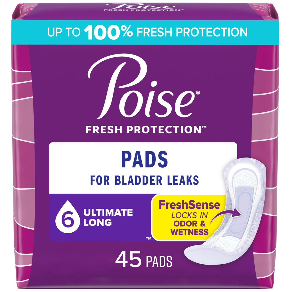 Incontinence Pads 6 Drop Ultimate Absorbency Long Length 45 Count S61527