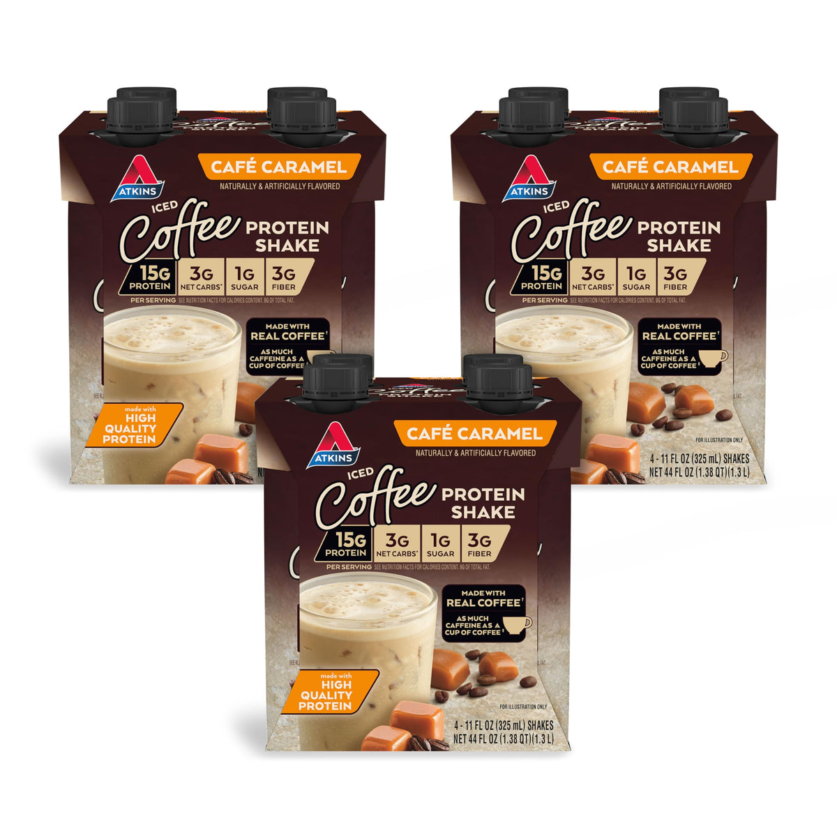 Chocolate Banana & Café Caramel Protein Shake, 15g Protein, Keto Friendly Y26549