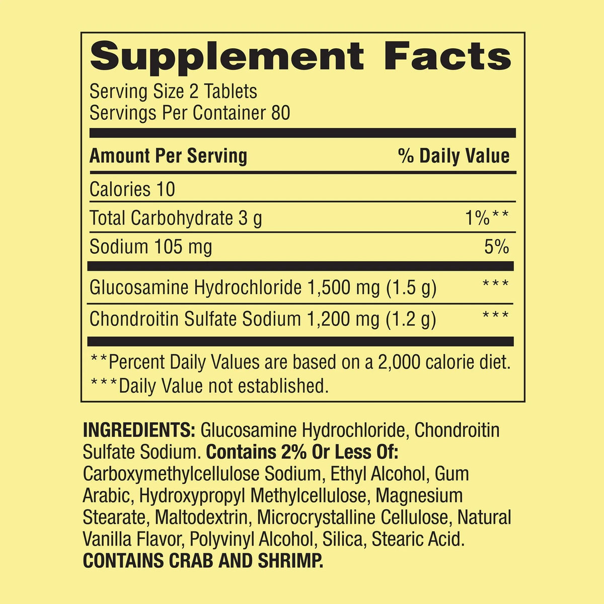 Triple Strength Glucosamine Chondroitin 160 Tablets Y404