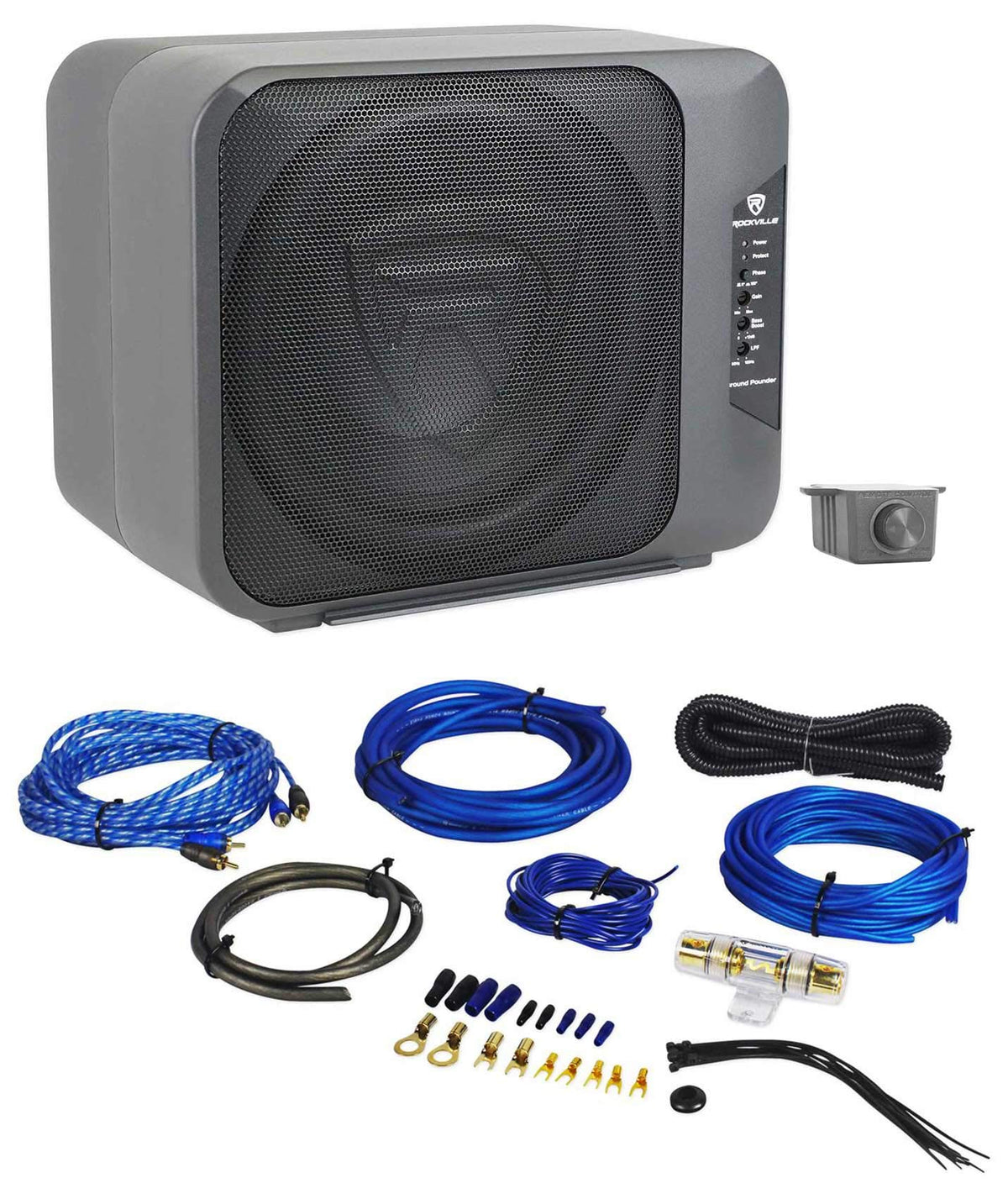 Dual 10.5" Powered Car Subwoofer J7382
