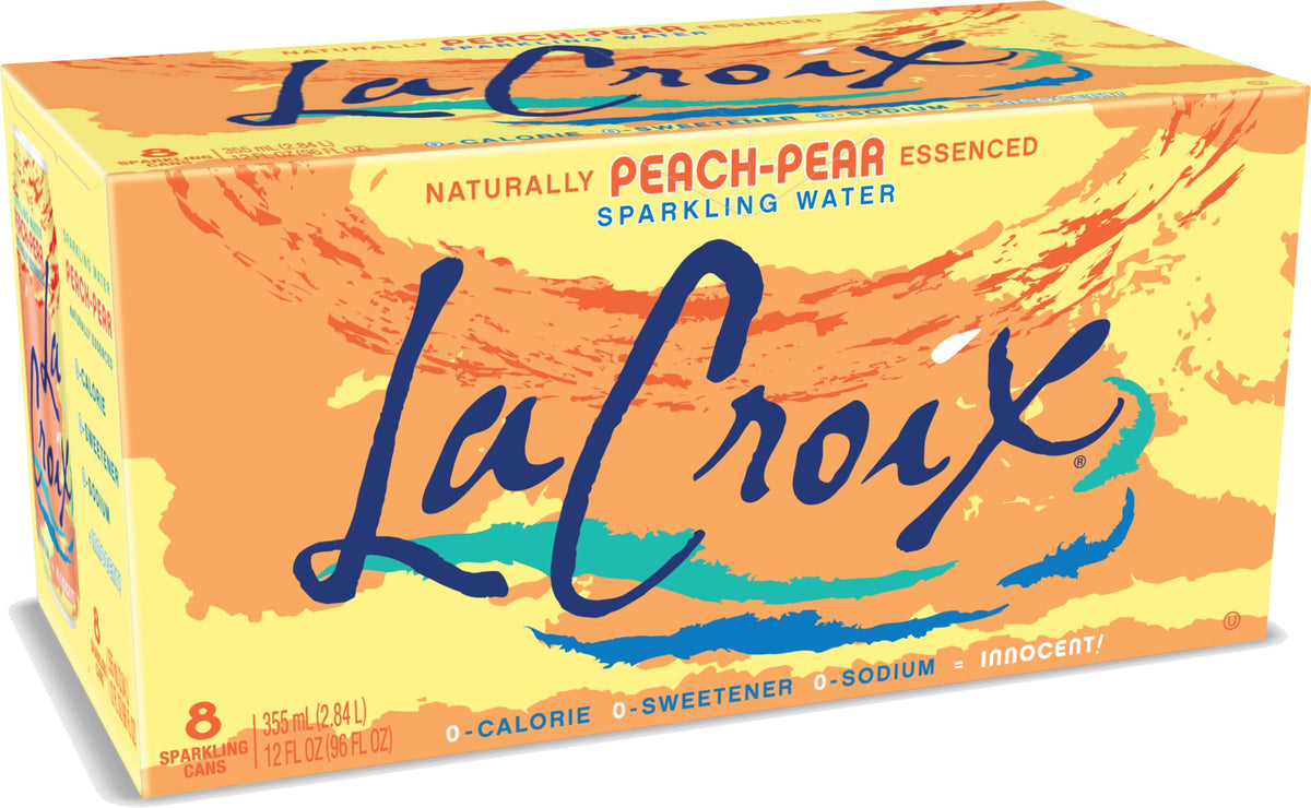 Sparkling Water Peach Pear 8 Pack 12 Fl Oz J189944
