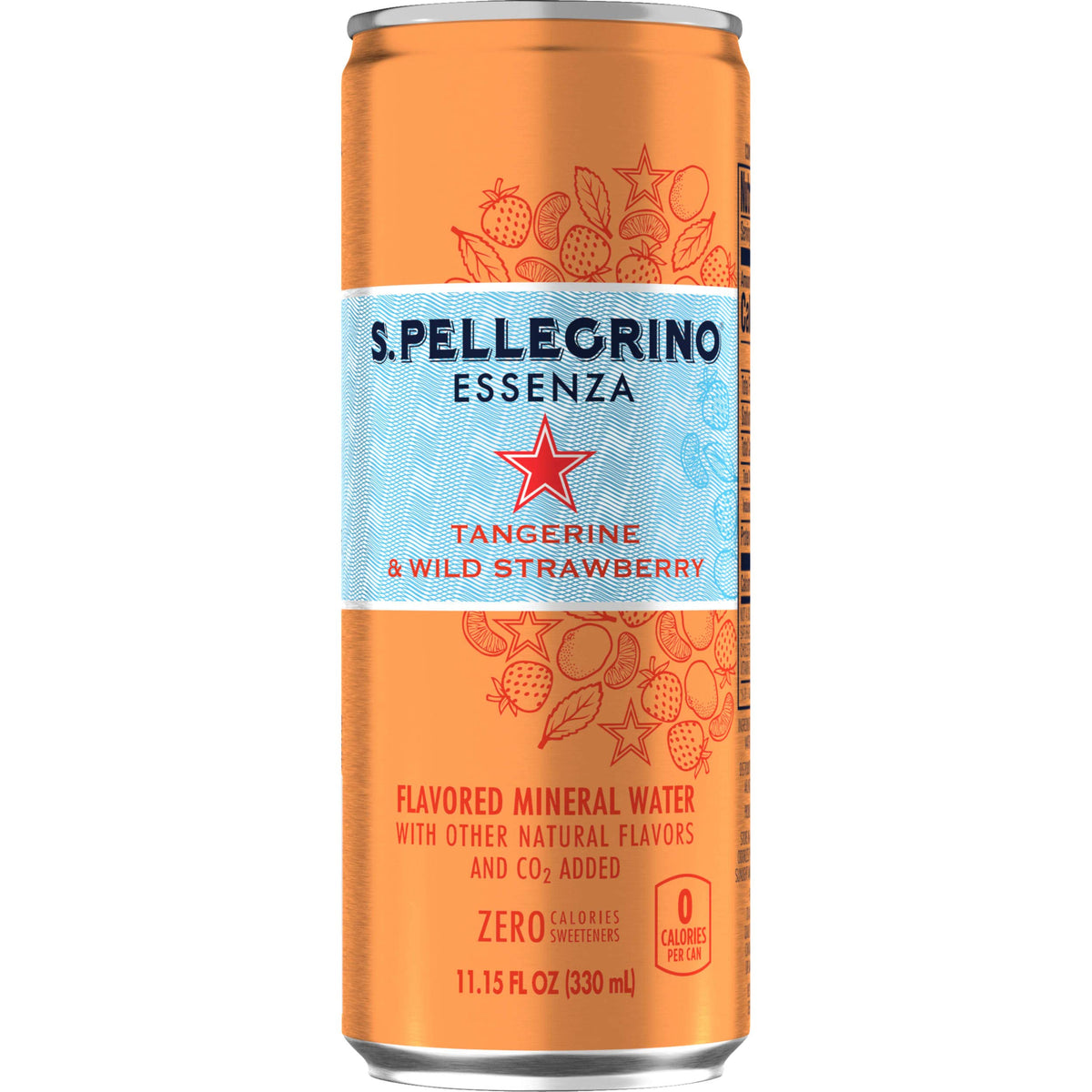 Tangerine & Wild Strawberry Sparkling Water 11.15 Fl Oz (Pack of 8) O165