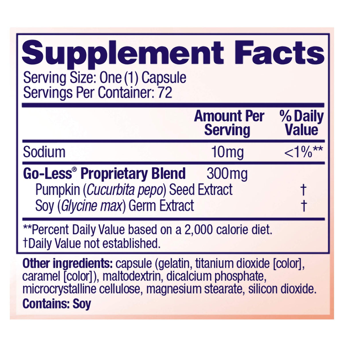 Bladder Control Daily Supplement Y87031