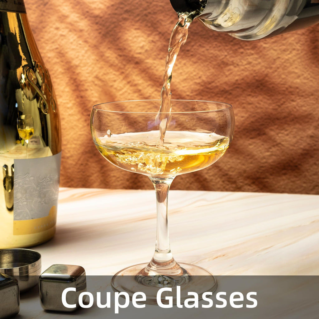Champagne Glasses Set of 6 Crystal Cocktail Glasses 7 oz Q979684