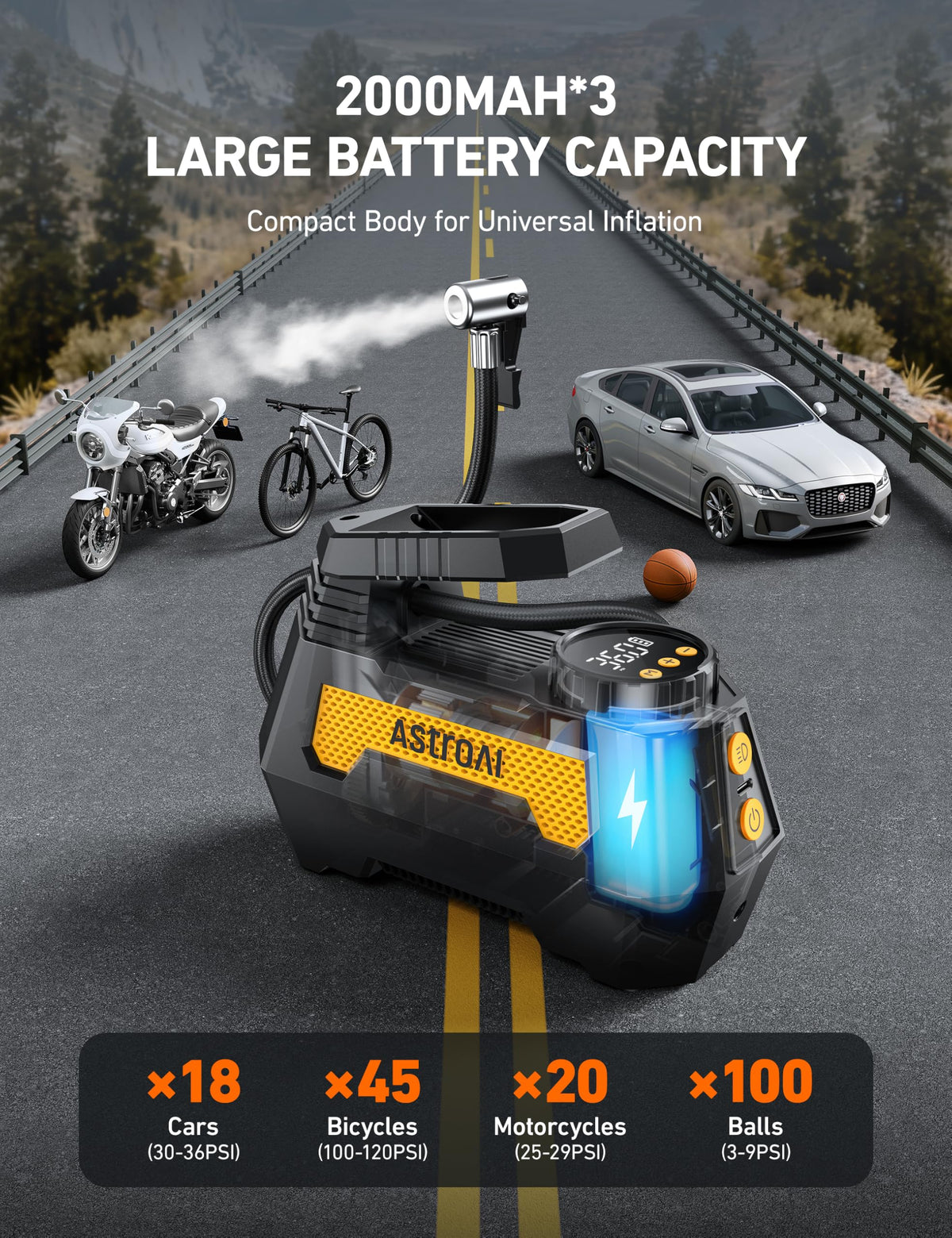 Cordless Portable Air Compressor U6732