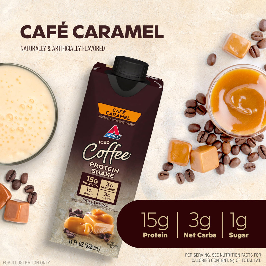 Chocolate Banana & Café Caramel Protein Shake, 15g Protein, Keto Friendly Y26549