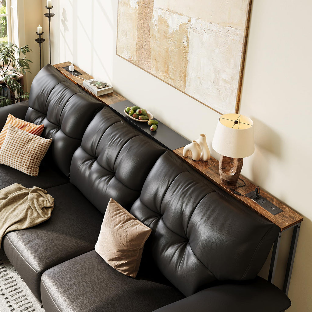Narrow Sofa Table with 2 Power Outlets and USB-C Port A42671