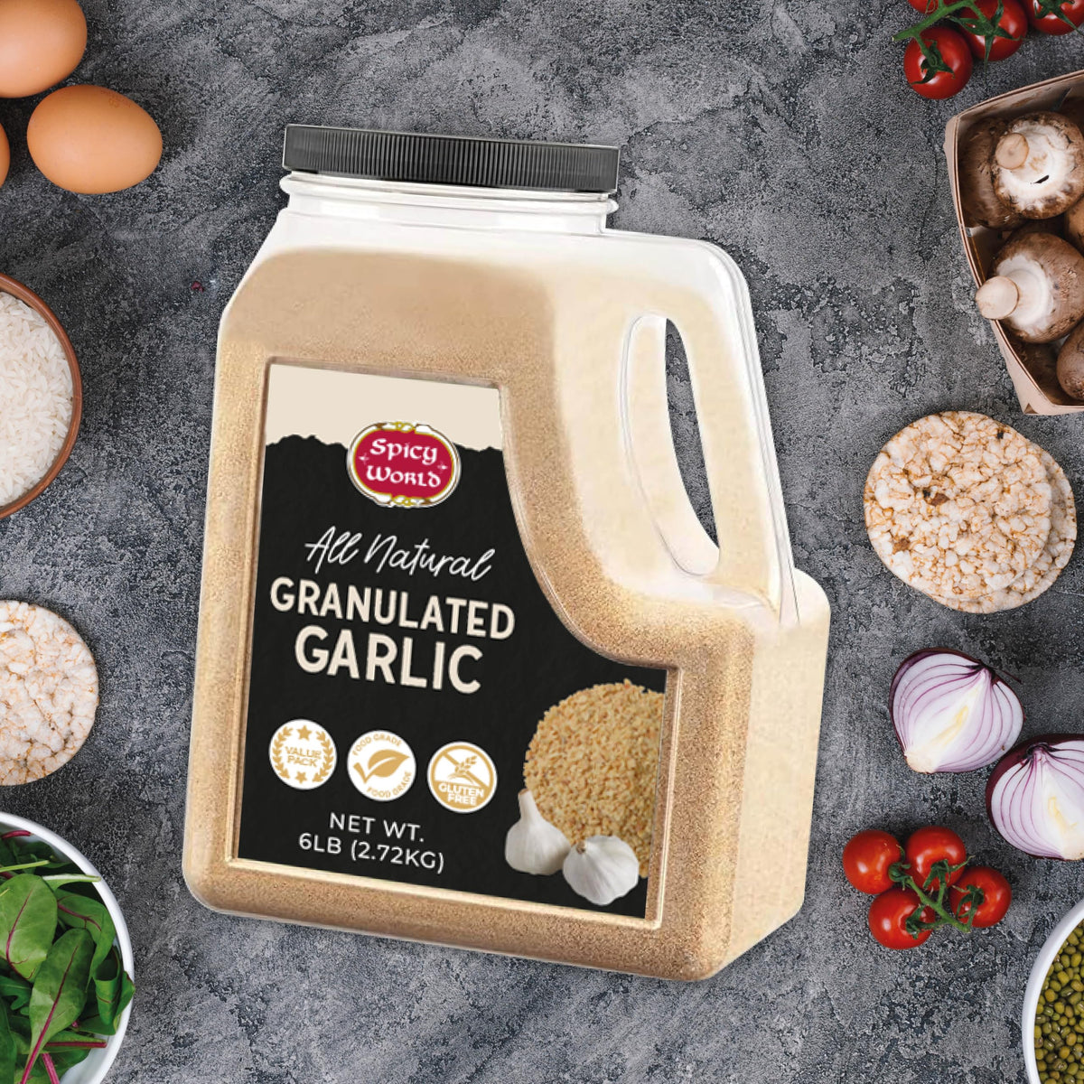 Granulated Garlic 6 LB Jar Gluten Free Non-GMO K18753